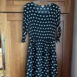 Black Dress with White Polka Dots